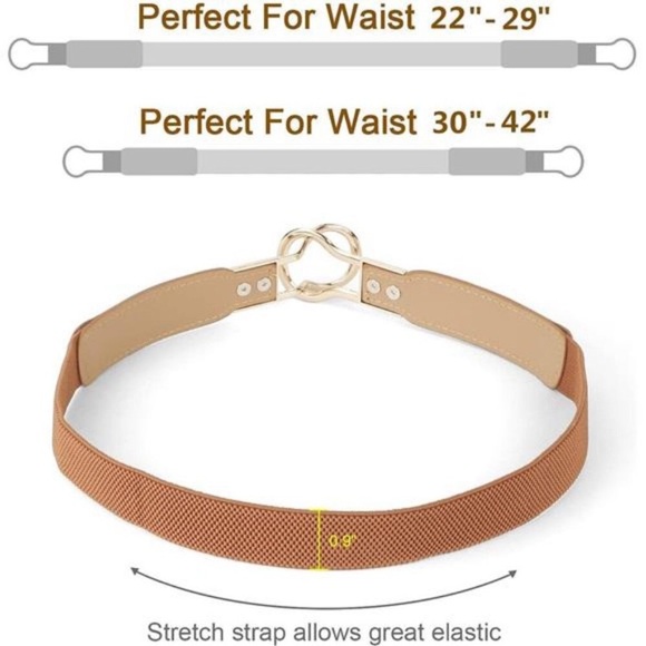 Women Skinny Belt for Dresses Retro Stretch Ladies Waist Belt Plus Size Set of 4 - Picture 5 of 7